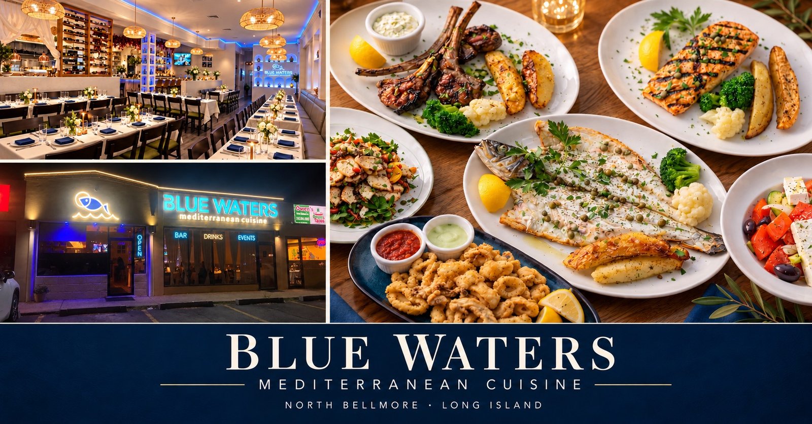 Blue Waters food prepared for catering and large takeaway orders
